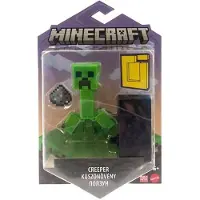 Mattel Minecraft Creeper Action Figur 3.25-in med 1 build-a-portal stykke & 1 tilbeh?rsbygning leget?j inspireret af videospil samleobjekter gave til fa