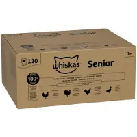 Whiskas Senior portionsposer 120 x 85 g - Fjerkræudvalg i gelé