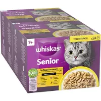 Whiskas Senior portionsposer 48 x 85 g - Fjerkræudvalg i sauce