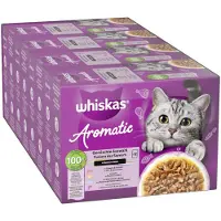Whiskas 1+ Aromatic Selection 48 x 85 g - Mix i Sauce