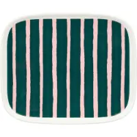 Marimekko Oiva Piccolo tallerken 12x15 cm Green-pink