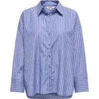 ONLY Bluse 'ONLOregon' lyseblå / violetblå / hvid