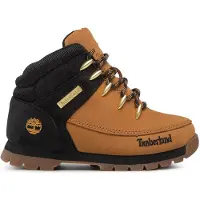 Timberland Timberlandunisex til børn. TB0A1NLB2311 Euro Sprint gule mellemlange læderstøvler med snørebånd (34), Fast, Blonder, Casual, børnetøj