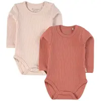 Minymo Body l/æ - Rib - 2-pak - Canyon Rose - - 62 - Body L/Æ