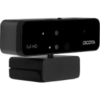 Dicota Webcam PRO Face Recognition - Webcam - farve - 1920 x 1080 - 1080p - audio - USB 2.0