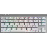 Logitech G G515 - Tastatur - LIGHTSPEED - TKL - bagbelyst - trådløs - 2.4 GHz, Bluetooth, USB - QWERTY - US International - tastkontakt: GL Tactile - hvid