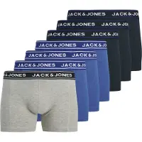 Jack & Jones Boksershorts 'JACDanny' natblå / royalblå / grå-meleret / hvid