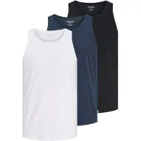 Jack & Jones Bluser & t-shirts 'JJEORGANIC' navy / sort / hvid