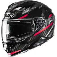 HJC F71 Esira Integralhjelm Karbon/Rød M sort