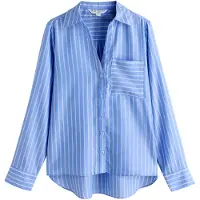 Next Bluse blå / hvid