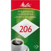 Melitta Pyramidefilter nr. 206 hvid (200 stk.)
