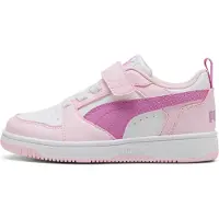 Puma Rebound V6 Lo Kids' Sneakers, Shoes, Pearl Pink/Mauve Pop/White, 34.5