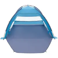Vevor Strandtelt Solskærm til 6 personer, UPF 50+ beskyttelse, Bærbar solskærm med bæretaske og sandlommer, Let og nem opsætning af strandparasol til camping, fiskeri, udendørs picnic