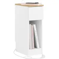SoBuy smalt sengebord 20 cm med USB