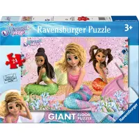 Ravensburger Puslespil - 24 Brikker - Mermaid Magic Giant floor - - OneSize - Puslespil