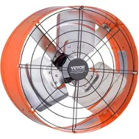 Vevor Gavlmonteret Ventilator, 15 tommer Loftsudsugningsventilator med justerbar termostat og ydre net, 1650 CFM Husventilator Køler op til 2360 kvadratfod, Stille Ventilation til Tag, Garage og Butik