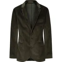 Hackett Londontil mænd. HM470485 Americana Cord grøn (42/32), Casual, Party, Bomuld, Klassisk, Lange ærmer
