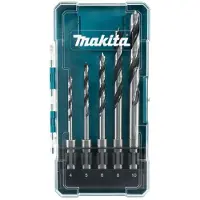 Makita - Borebitsæt - for træ - 5 stykker - 5 mm, 6 mm, 8 mm, 10 mm, 4 mm - SDS-plus - længde: 105 mm, 123 mm, 116 mm, 163 mm, 147 mm