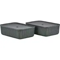 Zone Denmark Pulp opbevaringsboks 32x48 cm 2-pak Black