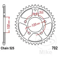 JT Sprockets 525 Jtr702.46 Steel Bagtandhjul