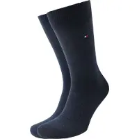 Tommy Hilfiger 2-pak Socks Birdseye 001 Blå Mørkeblå måle