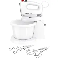 Bosch MFQ2600G Hand Mixer, 375 W, Number of speeds 4, Shaft material Stainless steel, White