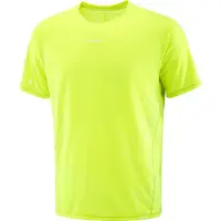 Salomon - Trail running tøj - Sense Aero SS Tee GFX M Acid Lime Butterfly til Unisex - Størrelse L - Gul