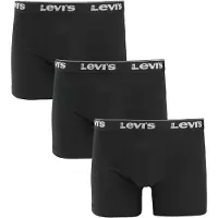 Levi's Boxershorts 3-Pack Ensfarvet Sort åle