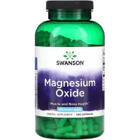 Swanson Health , Magnesium Oxid, 400 mg, 500 Kapsler (200 mg per Kapsel)