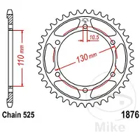 Jt 525 Jtr1876.45 Steel Bagtandhjul