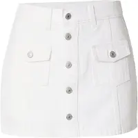 Levi's Nederdel 'Button Front Skort' white denim