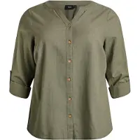 Zizzi Bluse 'CANANNA' oliven