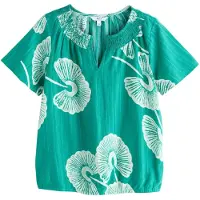 Next Bluse turkis / mint / hvid