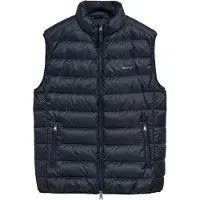 Gant Ganttil mænd. 7006299 Letvægtsdunjakke navy (XXL), Casual, Klassisk, Uden ærmer/stropper, Genanvendt polister, Bæredygtig, Blå