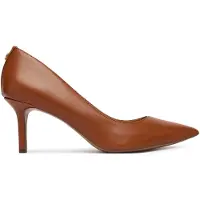 Ralph Lauren Lauren Ralph Laurentil kvinder. 802P09031002 Lanette pumps i brunt læder (38.5), Beige, 3-5 cm, Ingen, Casual