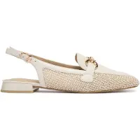 Caprice Ballerina, white, made of Leather and synthetic with Trapeze heel, Size 39