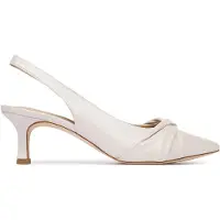 Caprice sling pumps, white, made of Leather with Queenie, Size 41