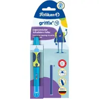 Pelikan griffix, Blå, Påfyldningssystem til patron, Blå, Plast, Rustfrit stål, Højrehåndet