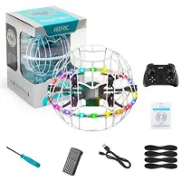 Mtp Products 4DRC 4D-V49 Drone i fodboldstil med 360 flips, LED-lys - hvid