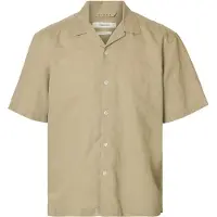 Selected Casper Clay Linen Kortærmet Skjorte