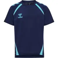 Hummel T-shirt - hmlLead 2.0 Jersey - Marine/Blue Fish - - 10 år (140) - T-Shirt