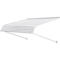 Vevor Aluminium Markise 48 x 42 tommer, Holdbar Vinduesmarkise Dørbaldakin, Let og Stabil Aluminium Udvendig Markise Regn Sne Sollysbeskyttelse til Dørindgang Vinduer Terrasse Veranda