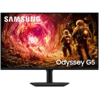 Samsung Skærm Odyssey G5 LS32FG502EUXEN 32 QHD IPS 1ms 180Hz HDR10 FreeSync G-Sync Sort