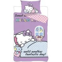 Licens Hello Kitty sengetøj - 100% bomuld - Børnesengetøj 140x200 cm - Sweet Dreams