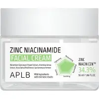 APLB Zink Niacinamid Ansigtscreme | ZINC NIACIN CEN 34,3% 1,86 FL.OZ/Koreansk Hudpleje Acne & Porepleje Fugtgivende Rynkepleje Revitalisere for b