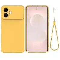 Mtp Products Samsung Galaxy S26 Edge Flydende silikone cover med håndrem - gul