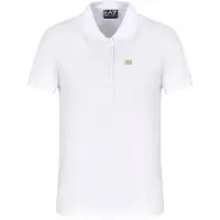 Emporio Armani EA7til kvinder. 7W000030_AF12450 Polo Micro hvid (3XL), Casual, Bomuld, Korte ærmer