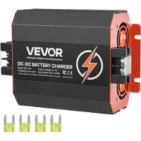 Vevor 12V 40A DC til DC batterioplader, 500W, indbygget batterioplader til bly-syre, litium, AGM, GEL og oversvømmede batterier, smart flertrinsopladning, til autocampere, erhvervskøretøjer, både, yac