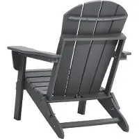 Vevor Adirondack-stol i plastik, sæt med 2 al slags vejr, bærbar, foldbar bålstol, udendørs Adirondack-terrassestol med kopholder, med afslappende armlæn, ergonomisk, til haven, baghaven - grå