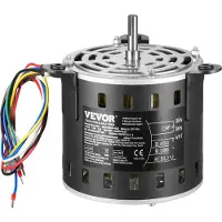 Vevor 1/2HK ovnblæsermotor, 220V 2,6A, 1300 o/min 3-hastigheder, 10 mm akseldiameter, 20 mm aksellængde, rotation mod uret fra akselenden, inklusive CBB60 15μF/450V kondensator